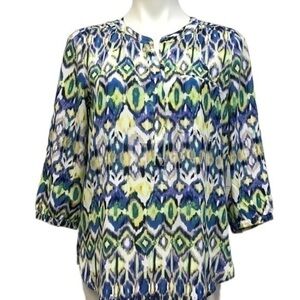 NYDJ watercolor pleat back tunic